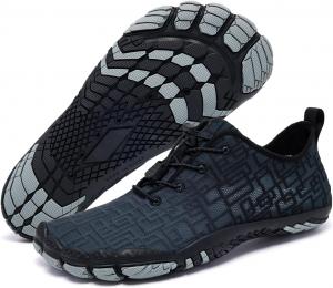 Водные тапочки Racqua, быстро сохнущие, для босых ног, для пляжа, акваспорта, плавания, серфинга, бассейна, походов, дайвинга, прогулок для мужчин и женщин, черный/серый