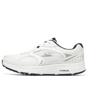 Кроссовки go run consistent 'white navy blue' Skechers, белый