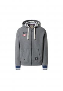 North Sails Худи на молнии в крапчатом сером цвете