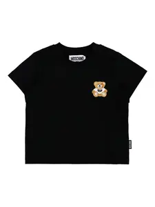 Футболка с коротким рукавом Moschino Kids, черный