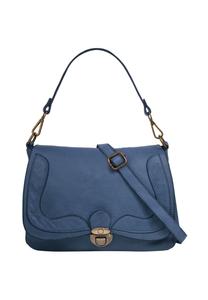 Сумка через плечо, натуральная кожа, производство Италия Samantha Look, синий