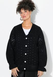 Кардиган MIAMODA LANGARM MIT VOLANT, Black