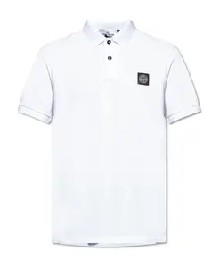 Поло с логотипом Stone Island, белый