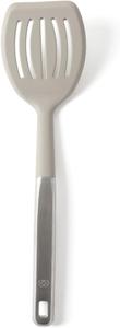 Calphalon Prime нержавеющая сталь прорезной лопатка с головкой из тауп силикона