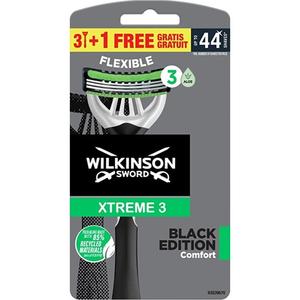 Одноразовая бритва для мужчин Xtreme 3 Black Edition Comfort 3+1 шт Wilkinson Sword