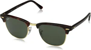 Солнцезащитные очки Ray-Ban RB3016 Clubmaster Square, Tortoise/Green Classic