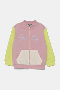 Детская хлопковая толстовка United Colors Of Benetton, розовый