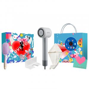 Фен 1600W с термостатом и быстрой сушкой холодным и горячим воздухом для ухода за волосами легкий корпус PH1652 POREE, ph1652 high cool серый, синий heart string exclusive hair care box