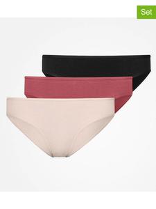 SNOCKS Комплект из 3 трусов бежевого/красного/черного цвета