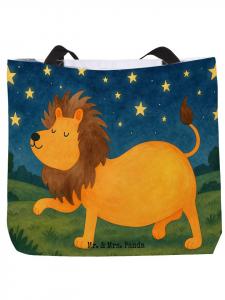 Mr. & Mrs. Panda Сумка-шоппер с изображением знака зодиака Лев (без надписей), белого цвета