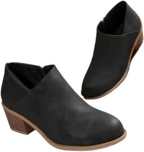 Женские осенне-зимние ботильоны с острым носком и массивным каблуком, на молнии сзади, стильные высокие каблуки для дам, удобная и модная обувь Faithgee, Black