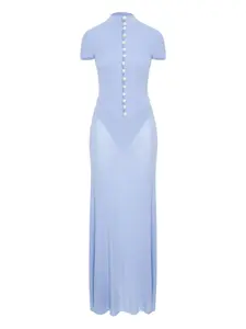 Макси-платье с украшением из жемчуга Manuri, синий