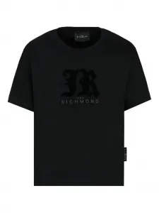 Футболка с логотипом John Richmond Junior, черный