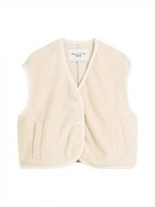 Marc O'Polo DENIM Вьющаяся спортивная жилетка свободного кроя, белого и розового цвета