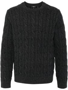 Теория вязаного свитера с воротником-стойкой Theory, серый