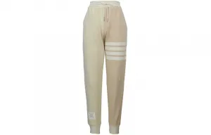 THOM BROWNE Брюки Casual Women's Ecru Moderate Straight Fit