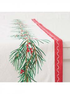 Boltze Скатерть-дорожка "Шарлин" в красно-зеленой расцветке - (Д)140 x (Ш)40 см