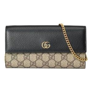 Сумка gg marmont chain wallet 'beige ebony' Gucci, бежевый