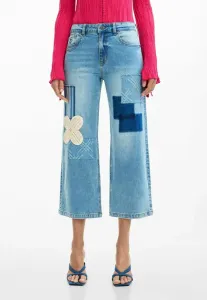 Расклешенные джинсы с вязаными нашивками Desigual, Blue