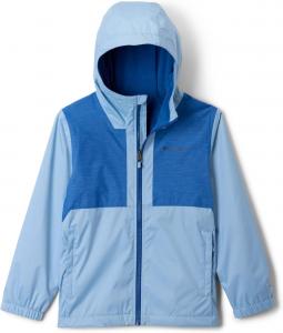 Куртка Columbia Youth Boys Rainy Trails II с флисовой подкладкой, рябый синий/горно-синий, размер X-Small