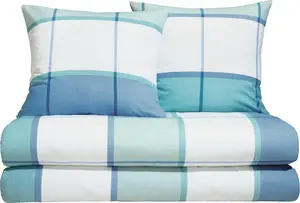 Комплект постельного белья Value Pack, 4 предмета, синий: 2 x 155 x 200 см + 2 x 80 x 80 см Erwin Müller