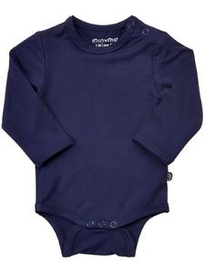 Minymo Детский боди с длинными рукавами "Body LS" синего цвета