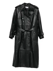 Двубортное пальто с поясом Giuseppe Di Morabito, черный