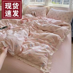 FUANNA Комплект постельного белья, 4 предмета, простыня, пододеяльник 200x230 см, 1.8 м