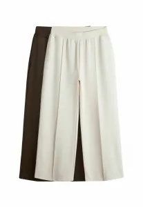 Комплект из 2 широких спортивных брюк стандартного кроя The Set, Chocolate Brown Cream