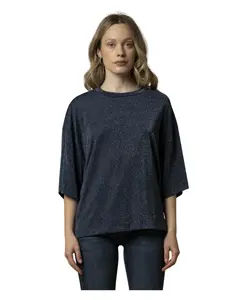 Элегантная блузка с круглым вырезом. Kocca, синий