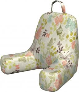 Наволочка для подушки для чтения Ambesonne «Бабочки», винтажный дизайн с цветочным узором в нежных тонах и рисунками животных в стиле эскизов, мягкая, без наполнителя, набивная, из мягкой ткани, размер S, разноцветная., Multicolor