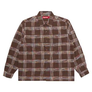 Рубашка в тканую клетку Supreme, светло-коричневая