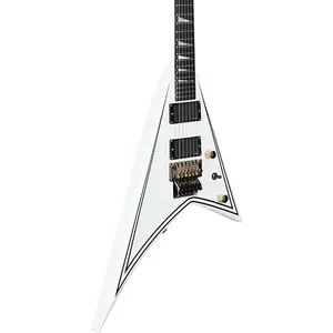 Электрогитара Jackson MJ Rhoads RR24MG (с чехлом), снежно-белая с черными полосками