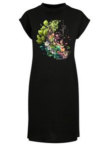 Короткое платье F4NT4STIC T-Shirt Kleid Blüten Baum Kleid, черный