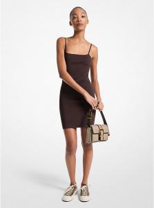 Платье-Комбинация из эластичного трикотажа Michael Kors, коричневый