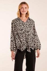 Блузка с высоким и низким подолом Blue Vanilla, черный