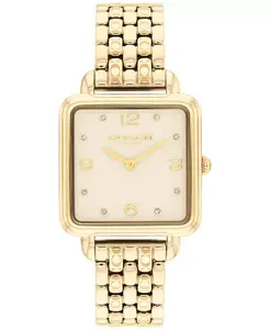 Женские часы-браслет Cass из нержавеющей стали с золотистым покрытием, 28 мм COACH