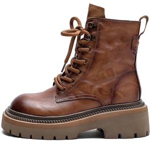 Женские Ботинки Жёлтый/Чёрный/Кофе Jay