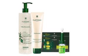 FULVDEYA шампунь и кондиционер для увеличения объема волос набор против выпадения волос уход за волосами 600мл+150мл+5,5мл*8/2 коробки Rene Furterer