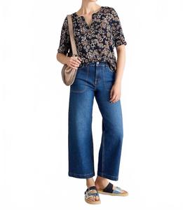 Футболка Weaver Notch Neck, цвет: темно-синий White Stuff, темно-синий