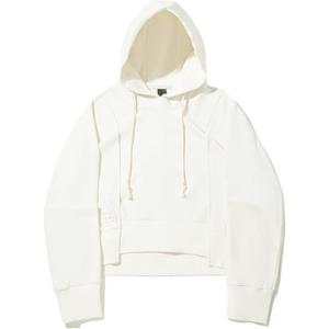 Женская толстовка Li Ning, цвет "туман", белая, с капюшоном, размер "средний"