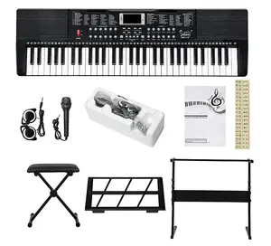 🎹Электрическое пианино / клавишные + USB MIDI + подставка + скамейка + микрофон!🎹 Glarry