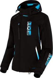 Женская куртка FXR Evo FX, Black/Sky White Fade