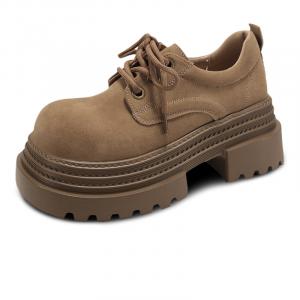 N6N8 Женские повседневные туфли на массивном каблуке - хаки, цвет Khaki