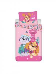 Комплект постельного белья Pink Love 140x200 см, микрофибра 70x90 см Paw Patrol, 140 x 200 см