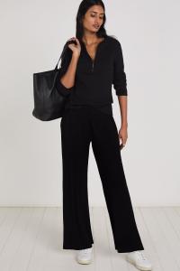 Черные брюки-палаццо от Lenzing Ecovero Baukjen, черный