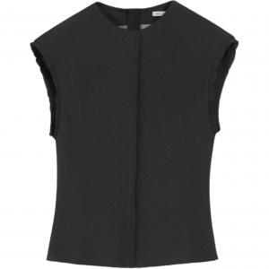 Топ без рукавов с необработанными краями Amiparis, черный