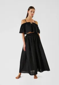 Фирменное прозрачное пляжное макси-платье, пляжный аксессуар Karl Lagerfeld, Black