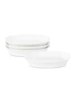 Набор из 4 тарелок для пасты Quadro Stone Lain, белый