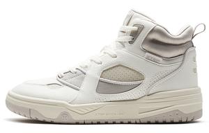 XTEP Вейвраннер противоскользящие износостойкие высокие скейтерские кроссовки мужские Sail White Milk Tea White Dove Gray - Sail White/Tea White/Dove Gray